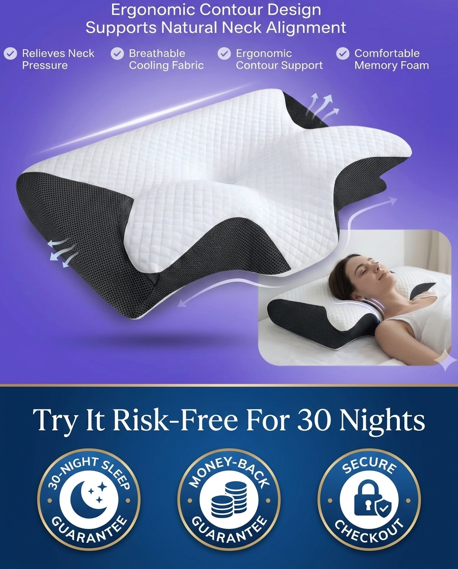 WakeRest™ Orthopedic Neck Relief Pillow