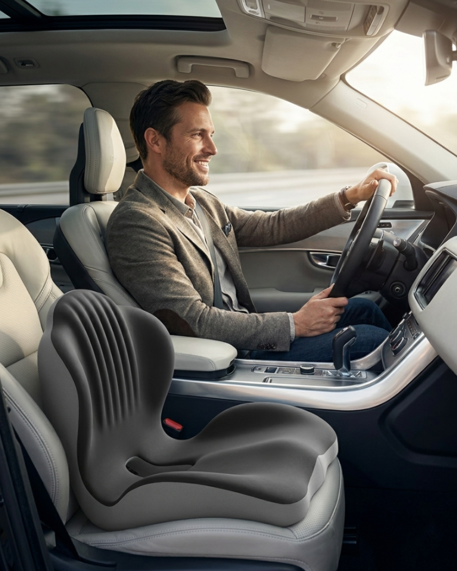Zenvora Ergonomic Seat Cushion — ergonomic contour design detail