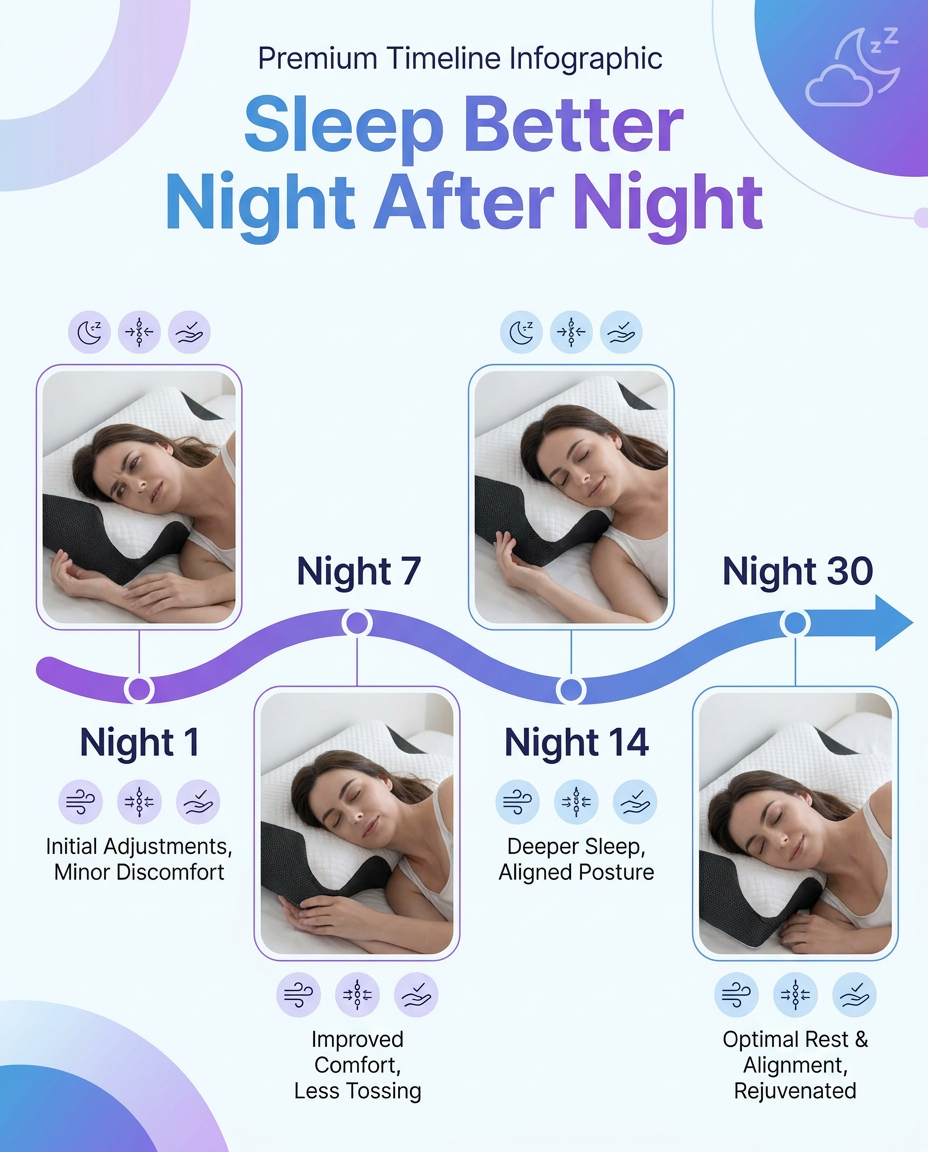 WakeRest™ Orthopedic Neck Relief Pillow