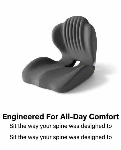 Zenvora Ergonomic Seat Cushion — contoured memory foam cushion, front view