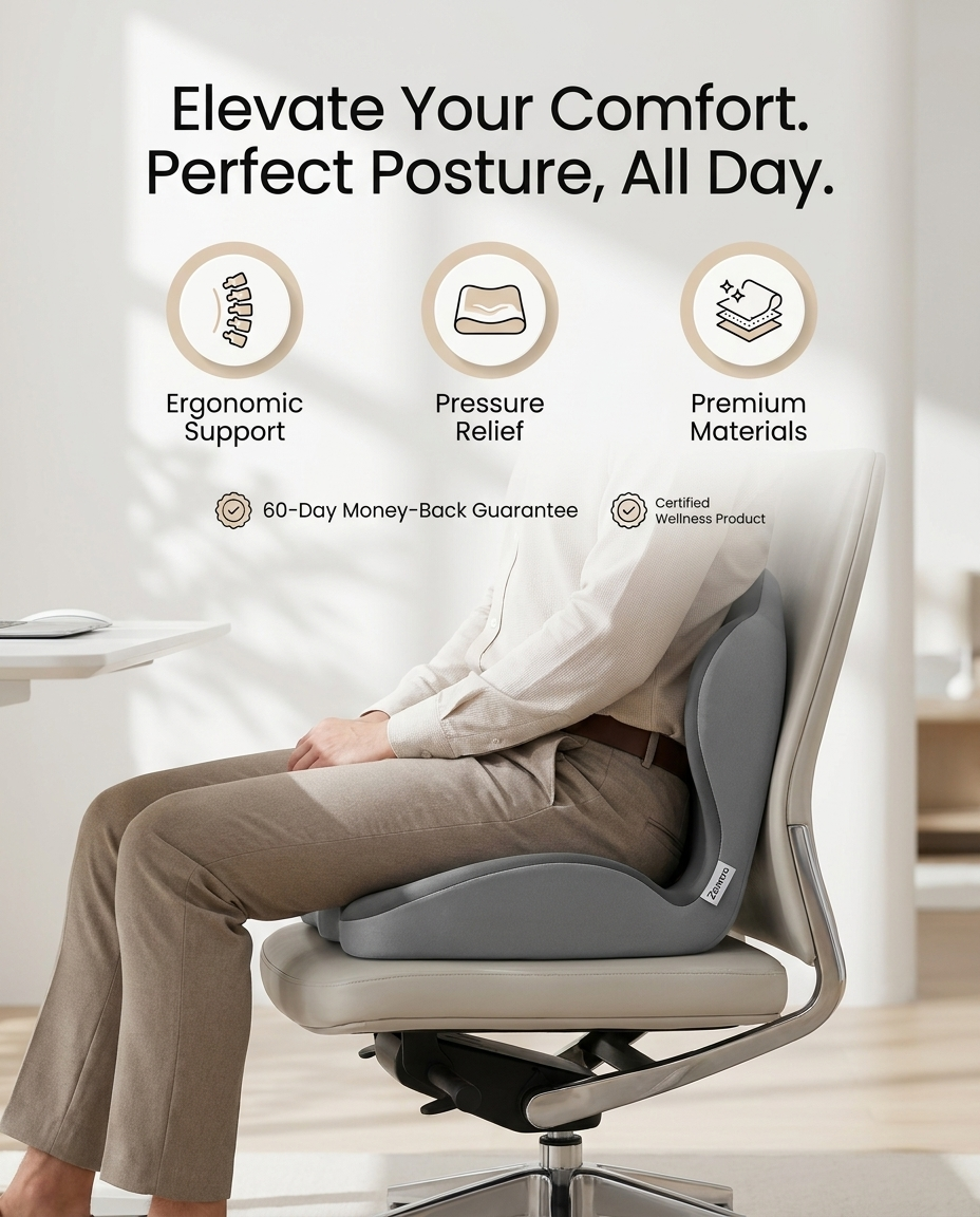 Zenvora Ergonomic Seat Cushion™